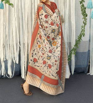 Grace s677- Embroidered 3pc lawn dress with Digital Printed munar dupatta.