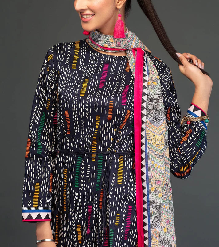 Grace S1054-Digital Printed 3pc Lawn Dress with Digital Printed Lawn Dupatta.