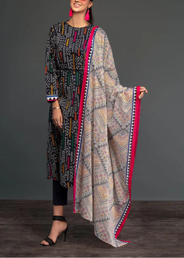 Grace S1054-Digital Printed 3pc Lawn Dress with Digital Printed Lawn Dupatta.