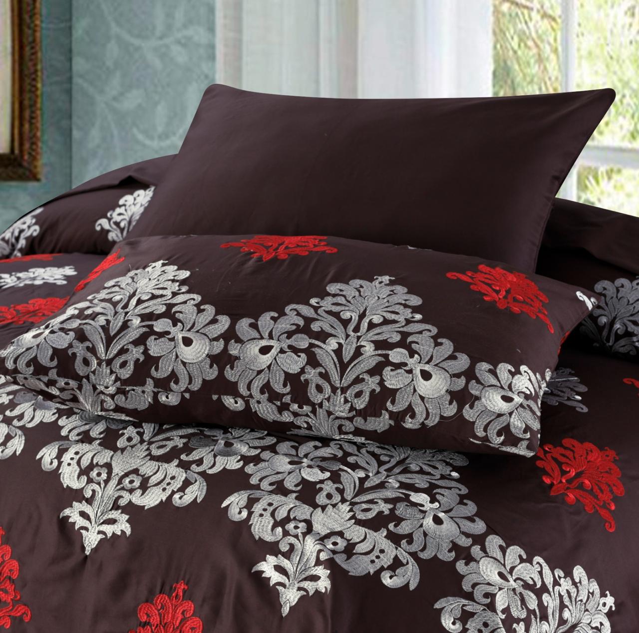 FL007-Embroidered Duvet Cover Set (Luxury Sateen).
