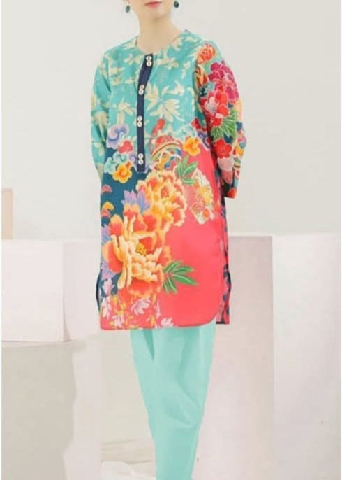 Grace W674- Digital Printed 3pc KOTAIL dress with Digital printed KOTAIL dupatta
