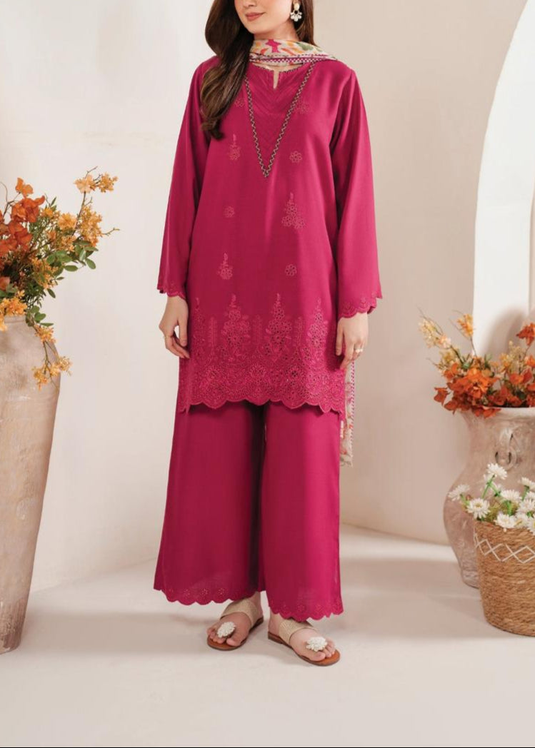 Grace S1035-Embroidered 3PC CHIKANKARI Lawn Dress With Printed Munar Dupatta.