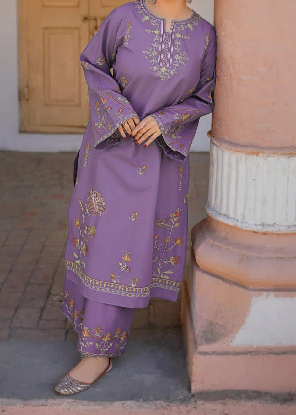 Grace S1215-Embroidered 2pc Lawn Dress
