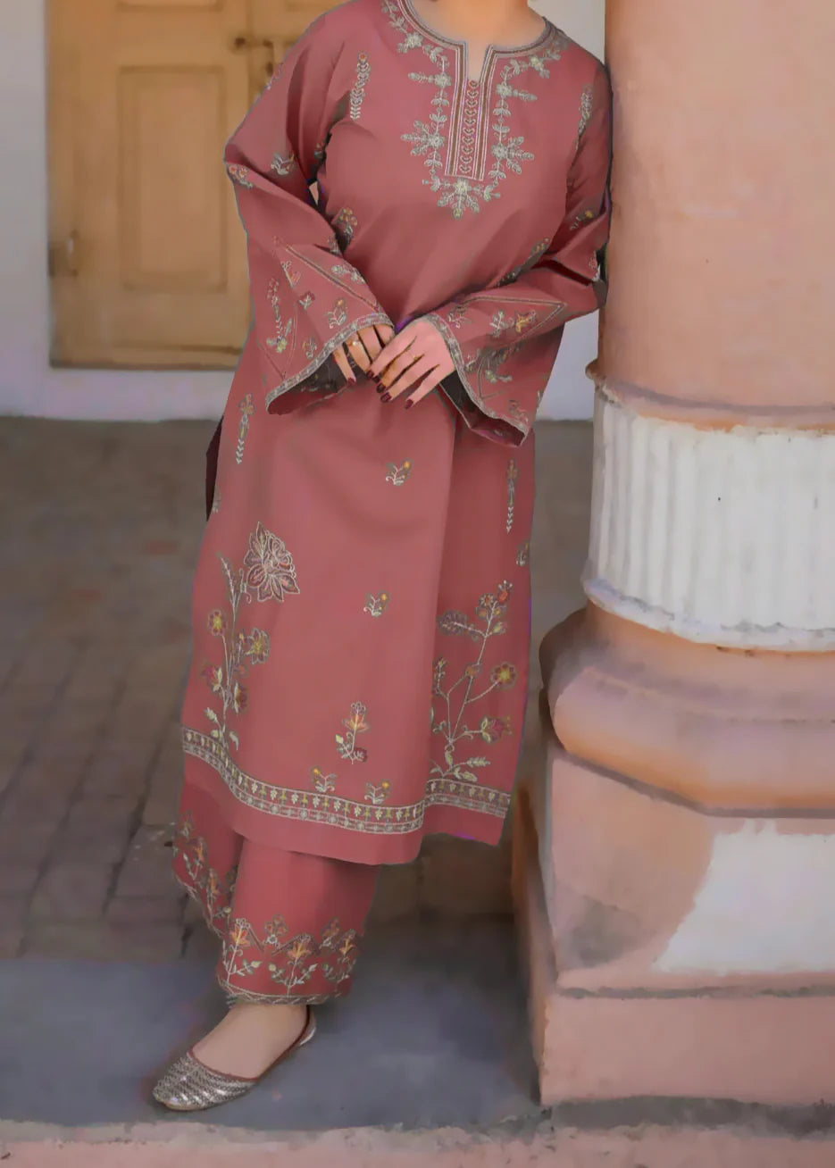 Grace Z-(W883) - Stitched Embroidered 2pc Marina Dress