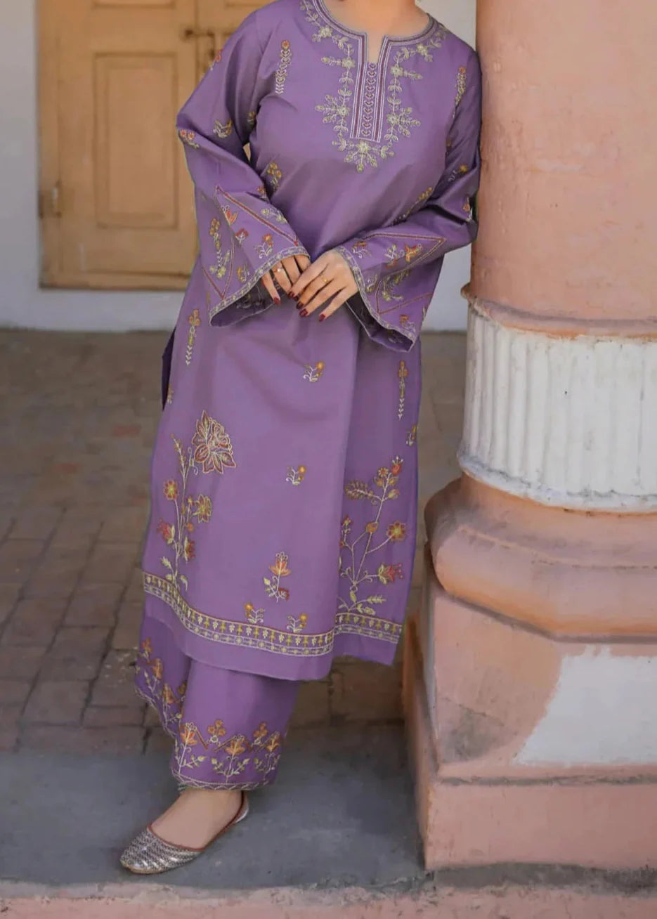 Grace Z-(W705) - Stitched Embroidered 2pc Marina Dress