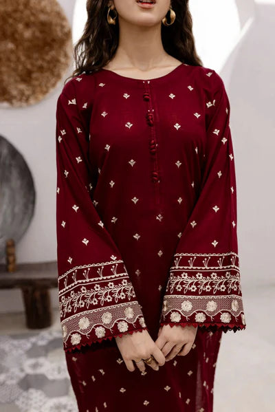 Grace Z120- Stitched Embroidered 2pc Lawn Dress