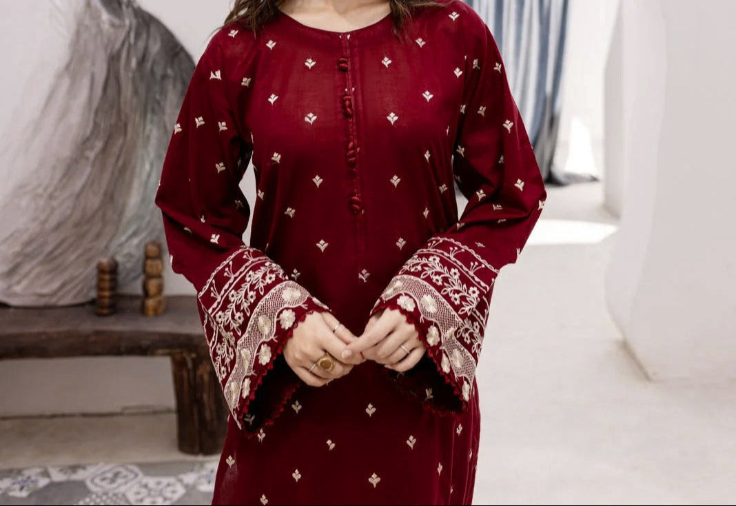 Grace S1217-Embroidered 2pc Lawn Dress