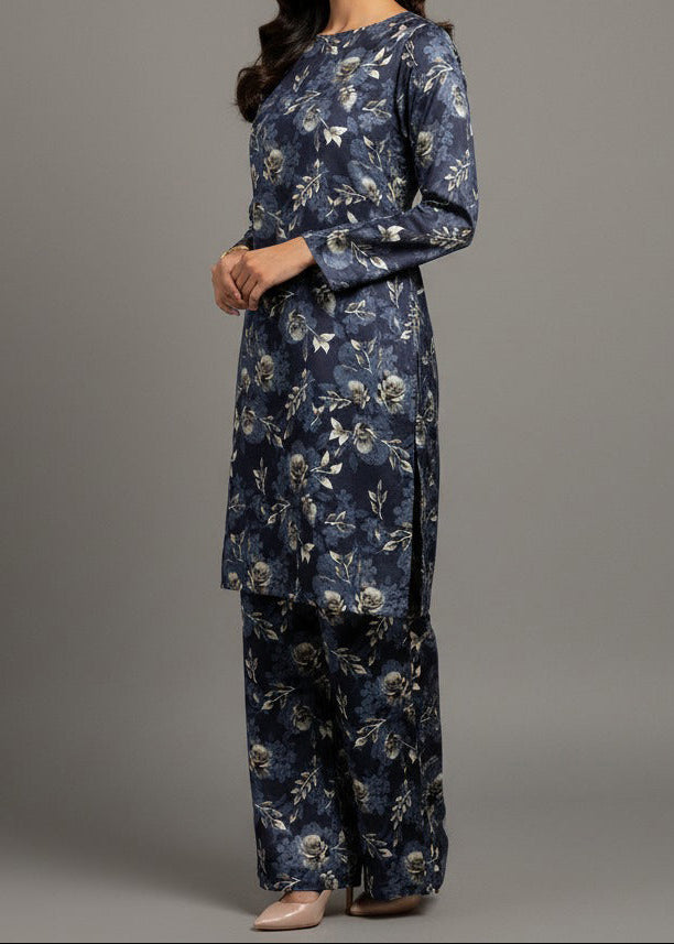 Grace W794-Digital Printed 2pc Linen Dress.