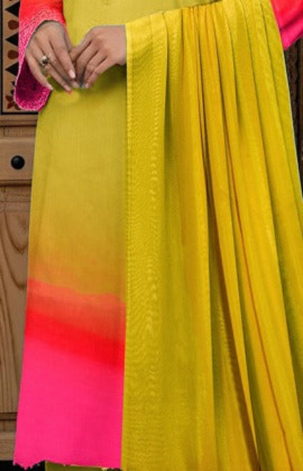 Grace W789 - Digital Printed 3pc Silk dress With Digital Printed Silk dupatta.