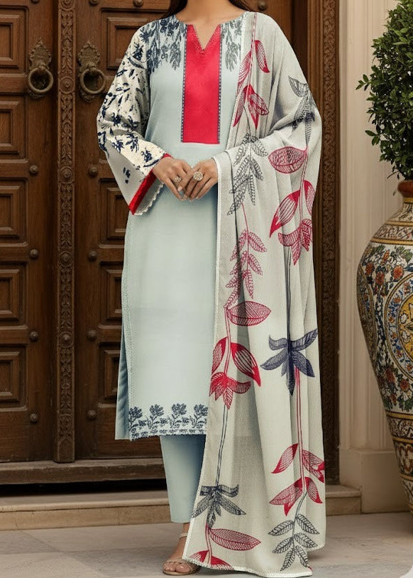 Grace W792 - Digital Printed 3pc Silk dress With Digital Printed Silk dupatta.