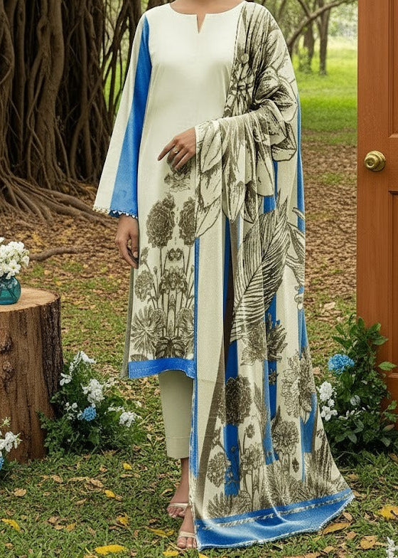 Grace W793 - Digital Printed 3pc Silk dress With Digital Printed Silk dupatta.