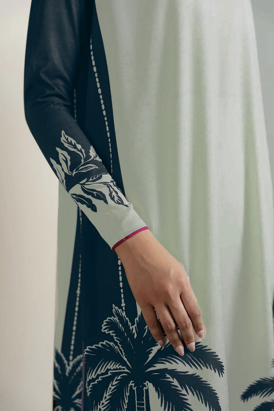 Grace Z-(W730 ) - Stitched Digital Printed 3pc Silk dress With Digital Printed Silk dupatta.