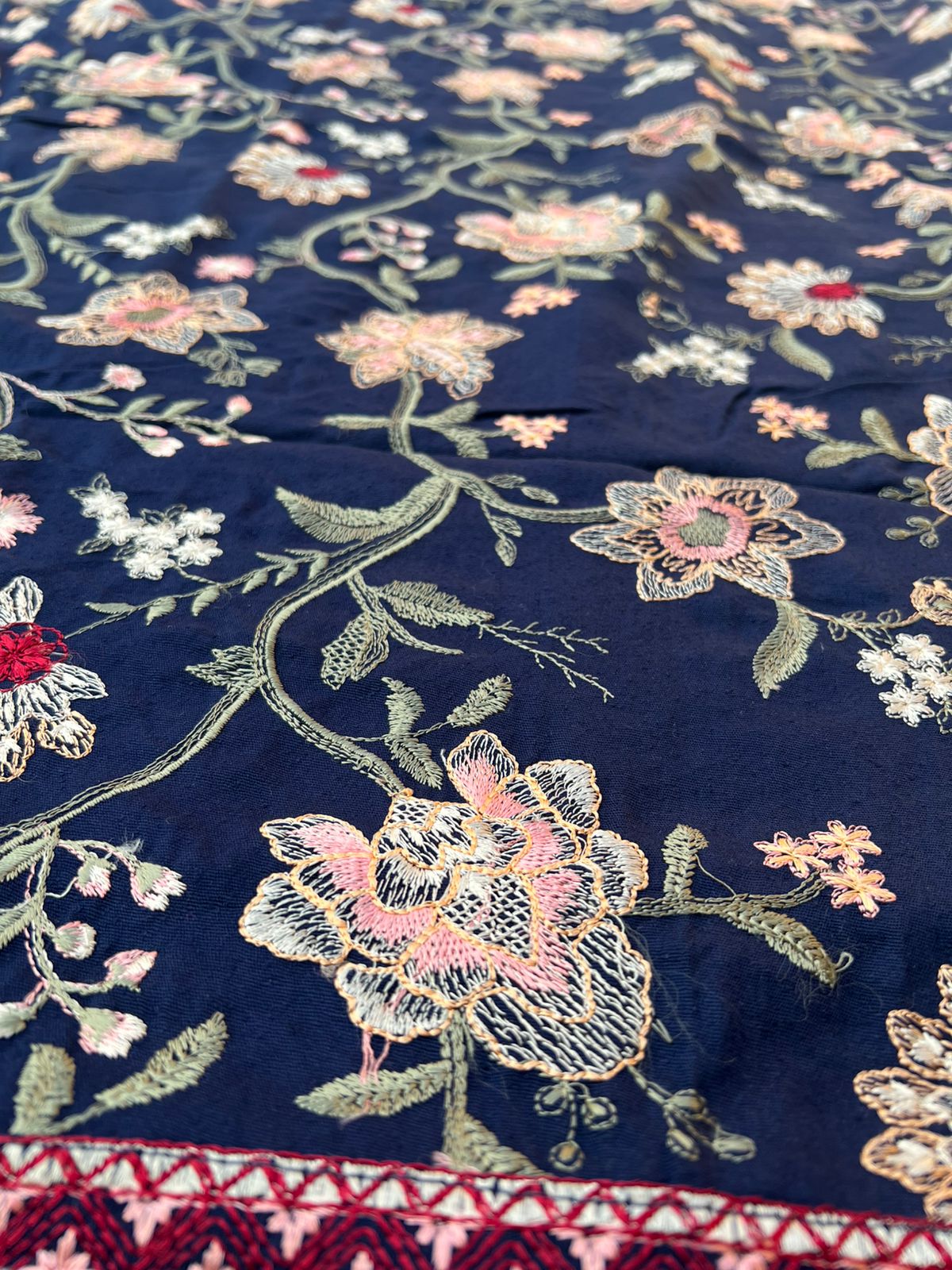 Sarinnah Premium D30-Luxury Formal Heavy Embroidered Karandi Shawl.