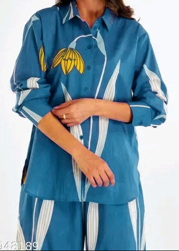 Grace W968- Digital Printed 2pc Karandi Dress.