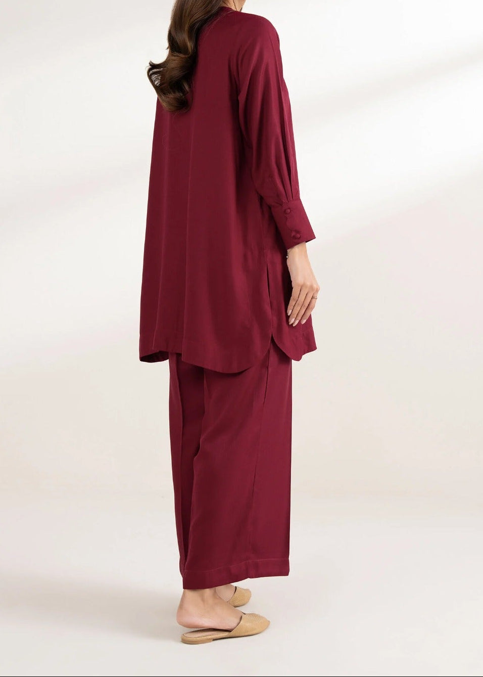 C-S 035- STITCHED 2PC DHANAK CO-ORD SET.