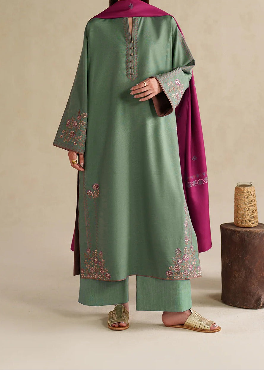 Grace S1290-Embroidered 3pc Lawn Dress With Printed Lawn Dupatta.