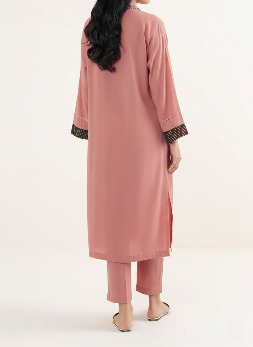 C-S 046- STITCHED 2PC LAWN CO-ORD SET.
