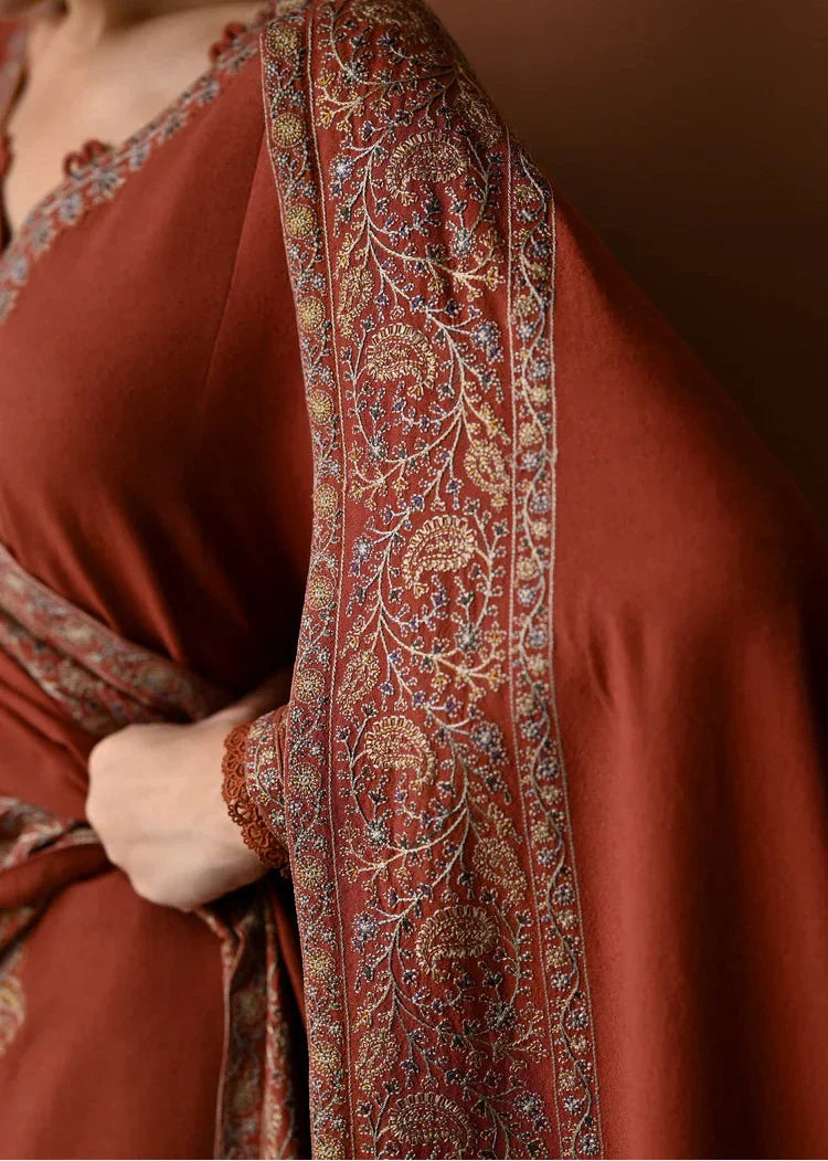 Grace Z-(S1305)- Stitched Embroidered 3pc Lawn Dress With Embroidered Lawn Dupatta.