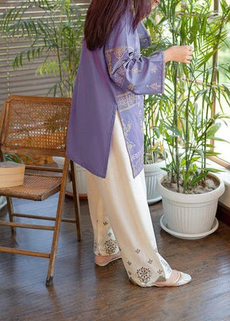 Grace S1339-Embroidered 2pc CHIKANKARI  Lawn Dress.