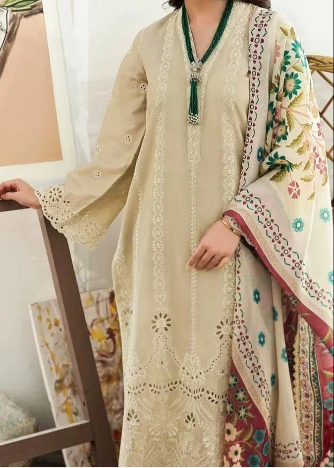 Grace S1224-Embroidered 3pc CHIKANKARI Lawn Dress With Printed Lawn Dupatta.