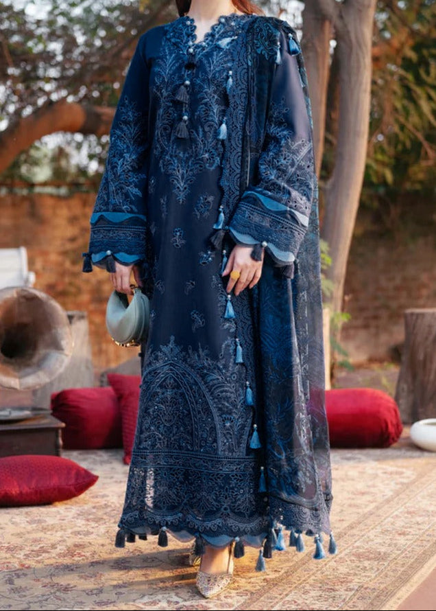 Grace S1348 - Embroidered 3pc Lawn Dress With Printed Lawn Dupatta.