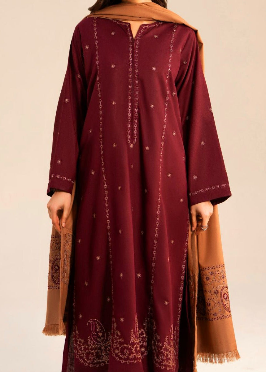 Grace S1382 - Embroidered 3pc Lawn Dress With Printed Lawn Dupatta.