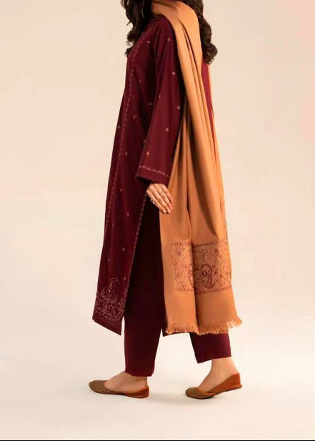 Grace S1382 - Embroidered 3pc Lawn Dress With Printed Lawn Dupatta.
