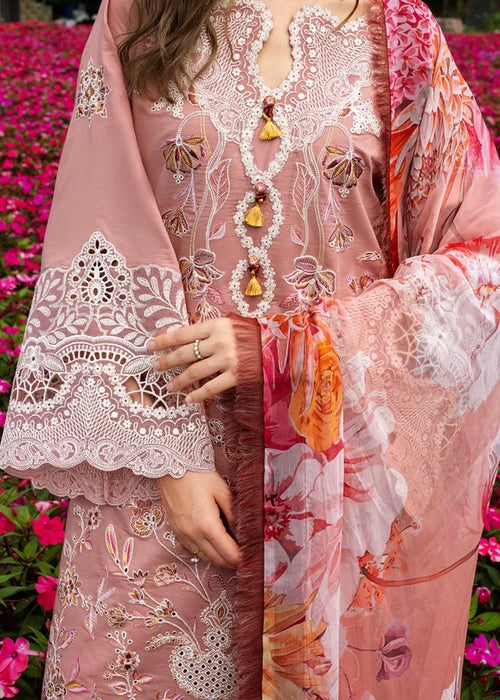 Grace S1379 - Embroidered 3pc Lawn Dress With Printed Lawn Dupatta.