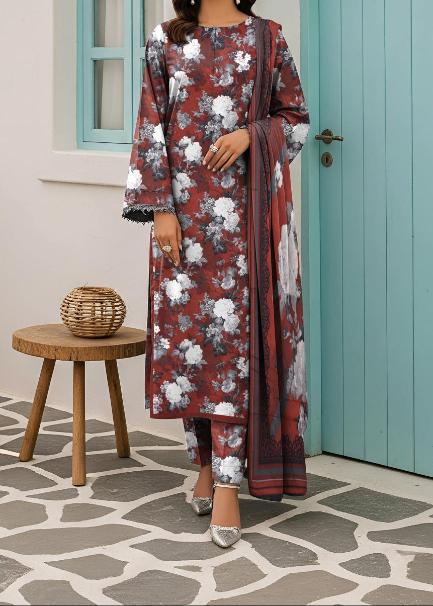 Grace S1415- Digital Printed 3pc Lawn Dress With Printed Lawn Dupatta.