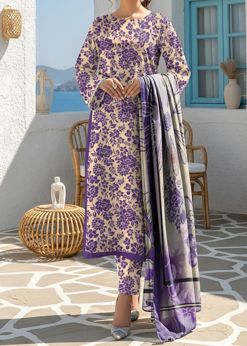 Grace S1421- Digital Printed 3pc Lawn Dress With Printed Lawn Dupatta