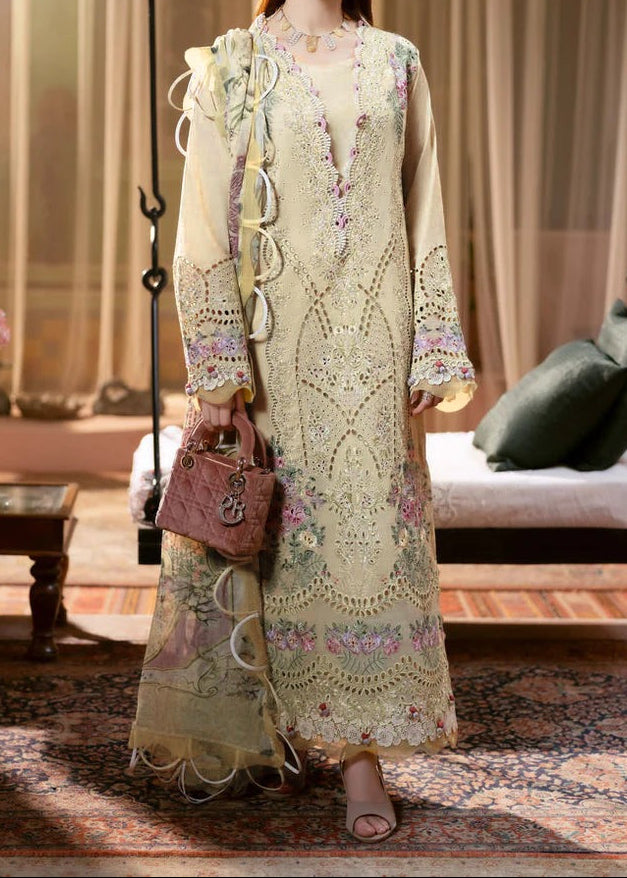 Grace S1449 - Embroidered 3pc CHIKANKARI Lawn Dress With Printed Lawn Dupatta.