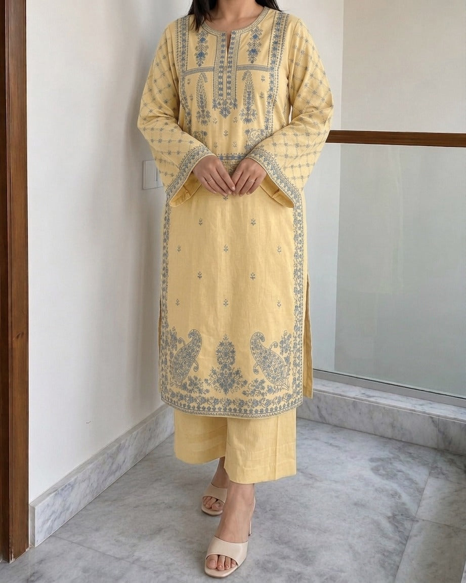 Grace S1454 -Embroidered 2pc lawn dress