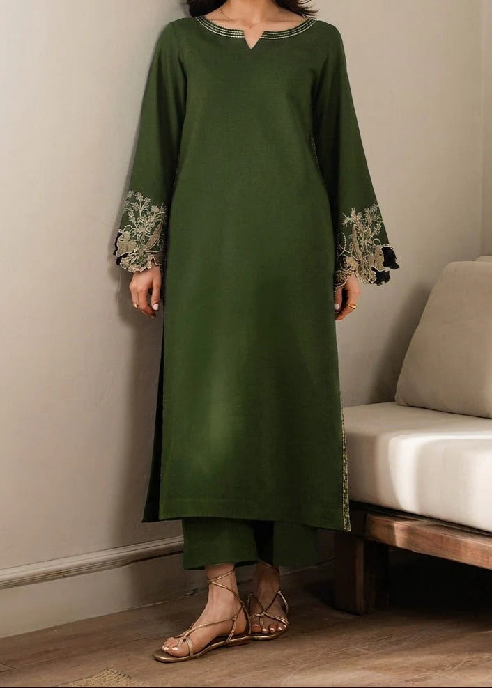 Grace Z-(S1466) - Stitched Embroidered 2pc Lawn Dress.
