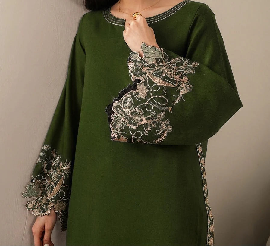 Grace Z-(S1466) - Stitched Embroidered 2pc Lawn Dress.