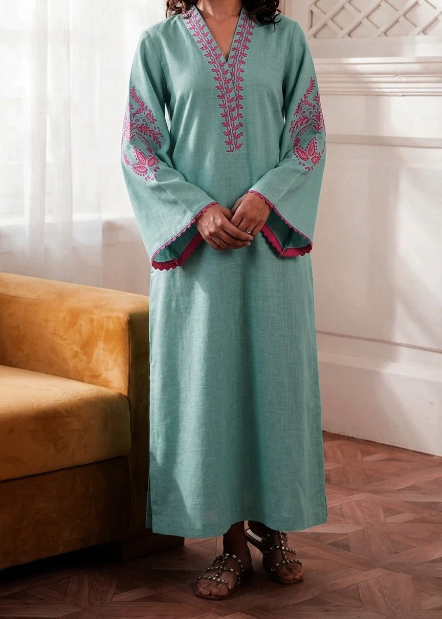Grace Z-(S1465) - Stitched Embroidered 2pc lawn dress.