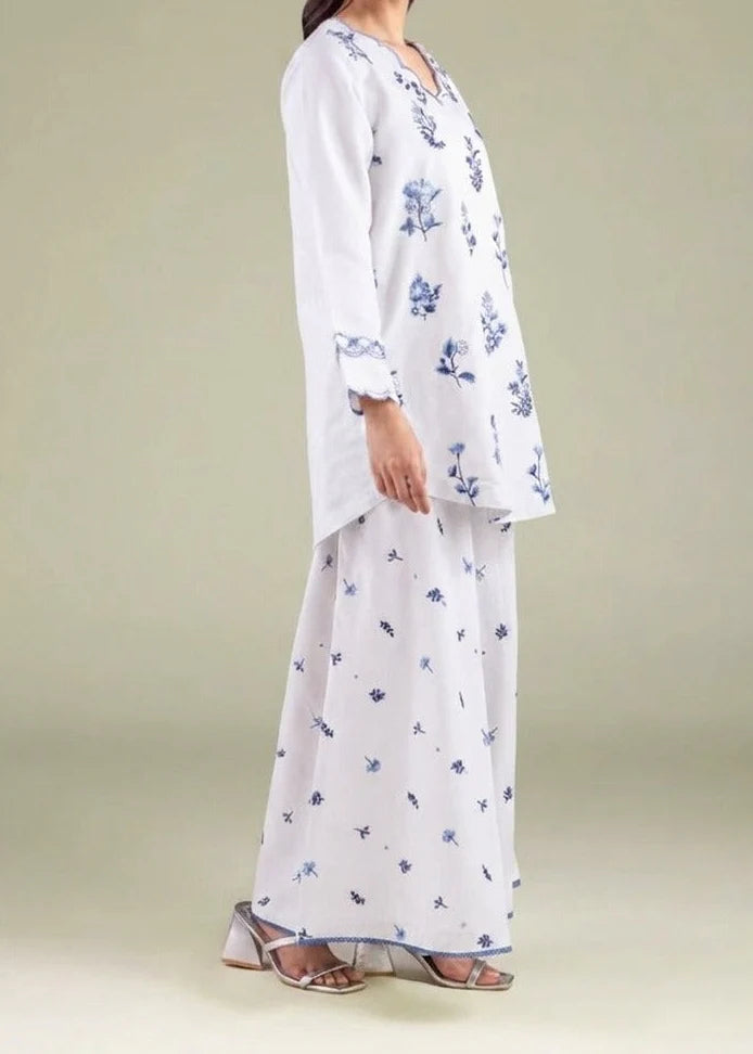 Grace Z-(S1485) - Stitched Embroidered 3pc Lawn Dress With Printed Lawn Dupatta.