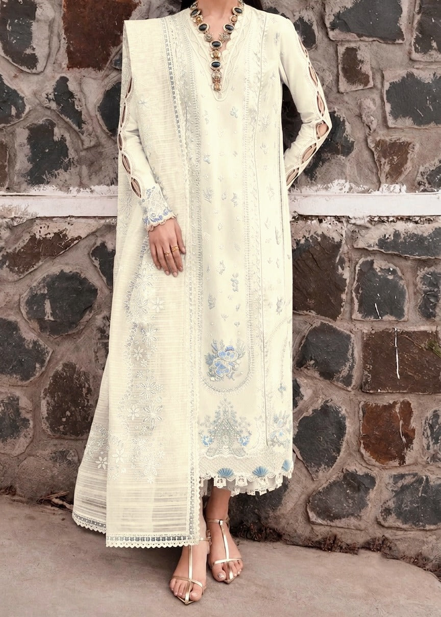 Grace S1507-Embroidered 3pc Lawn Dress With Printed Lawn Dupatta.