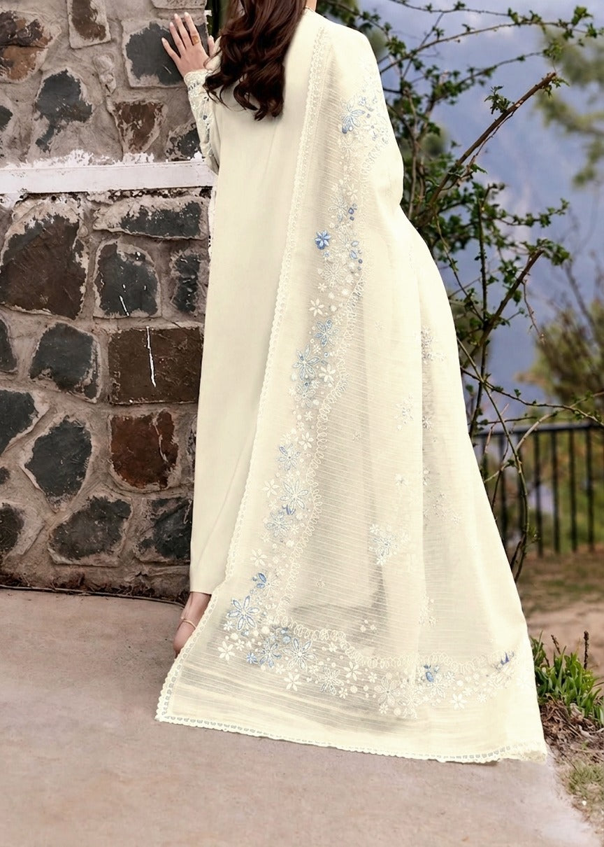 Grace S1507-Embroidered 3pc Lawn Dress With Printed Lawn Dupatta.