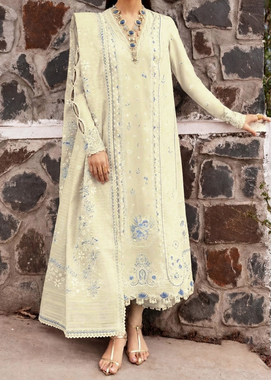Grace S1507-Embroidered 3pc Lawn Dress With Printed Lawn Dupatta.