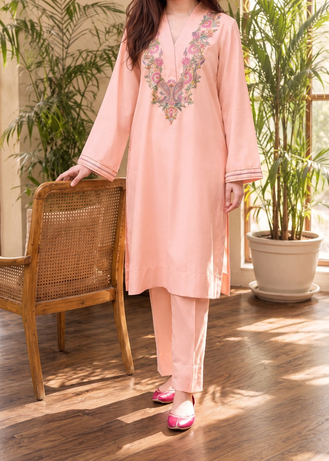 Grace S1544-Embroidered 2pc Lawn Dress.