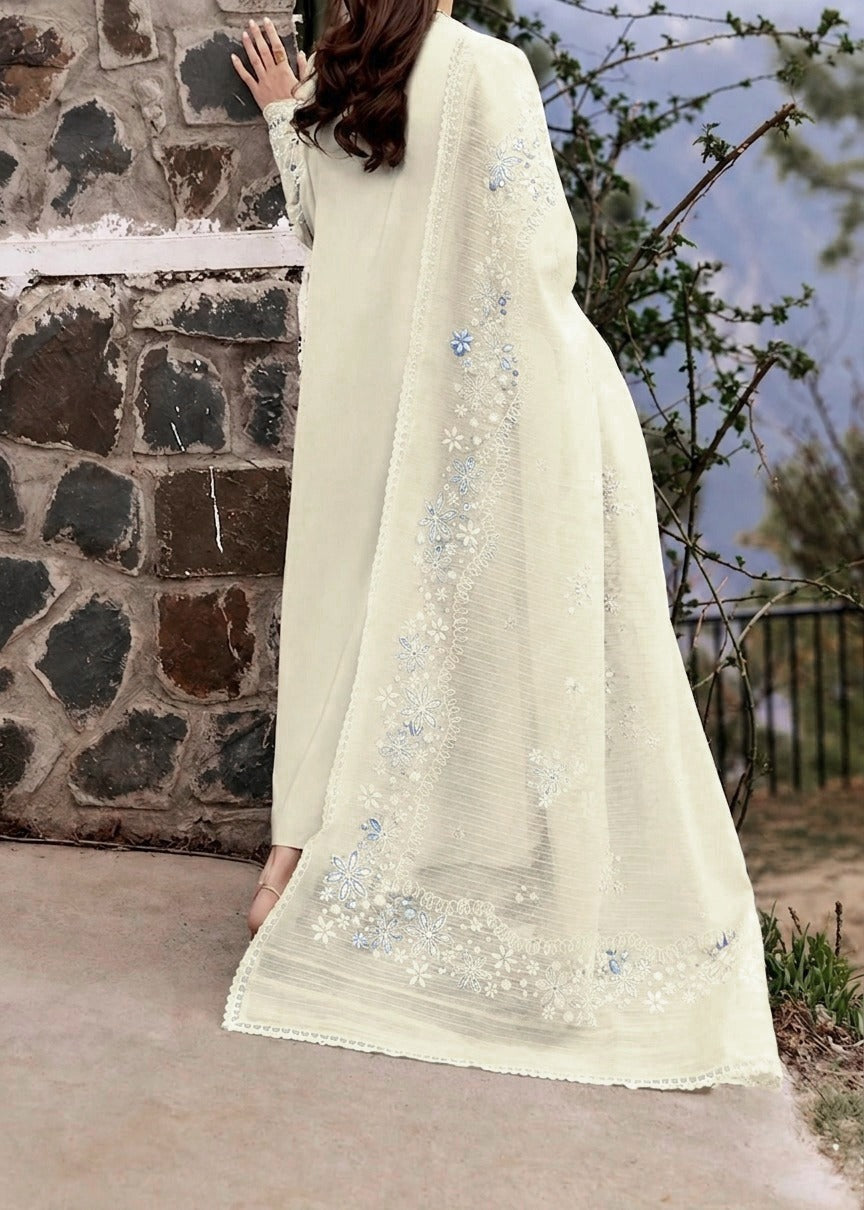 Grace S1507-Embroidered 3pc Lawn Dress With Printed Lawn Dupatta.