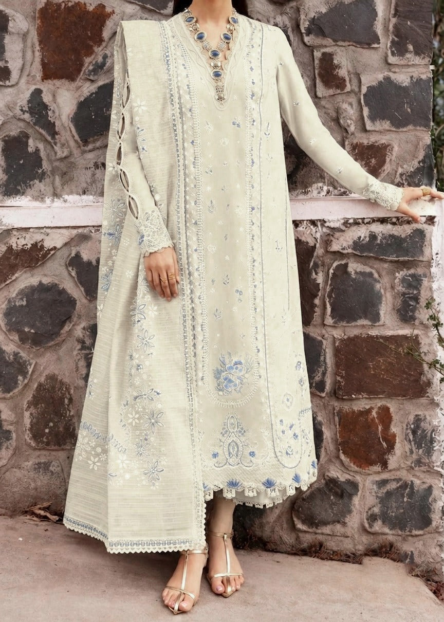 Grace S1507-Embroidered 3pc Lawn Dress With Printed Lawn Dupatta.