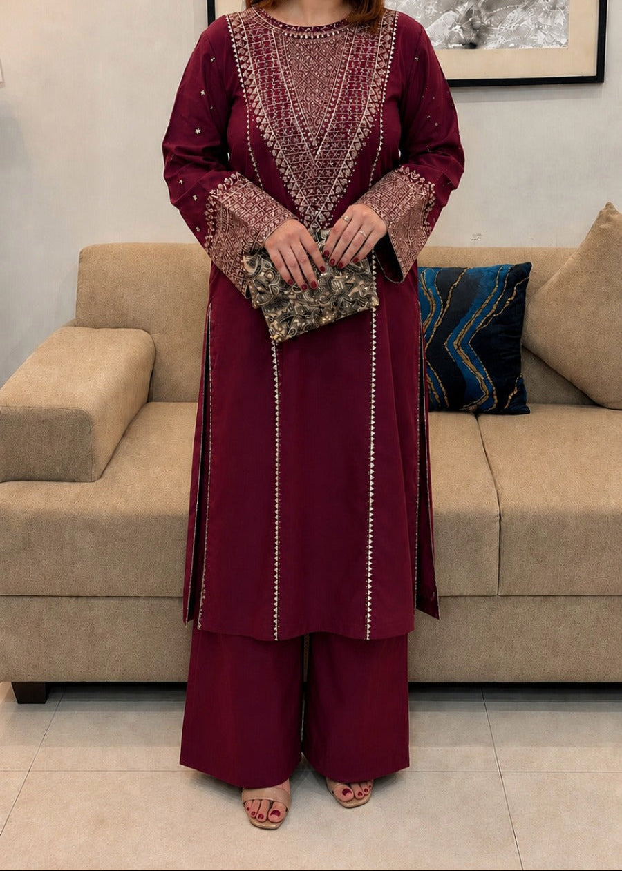 Grace S1612-Embroidered 2pc Lawn Dress.