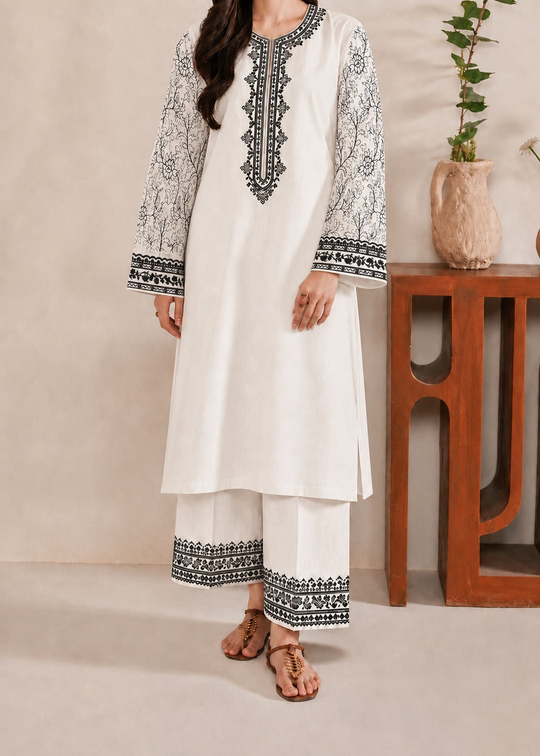 Grace S1581-Embroidered 2pc Lawn Dress.