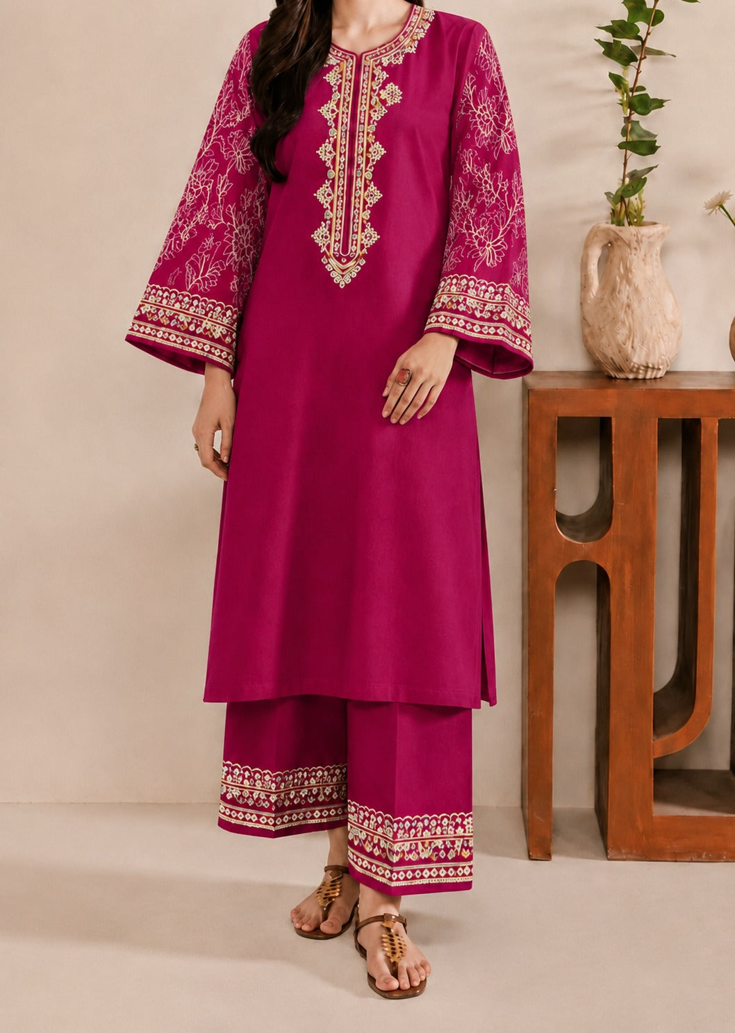Grace S1580-Embroidered 2pc Lawn Dress.
