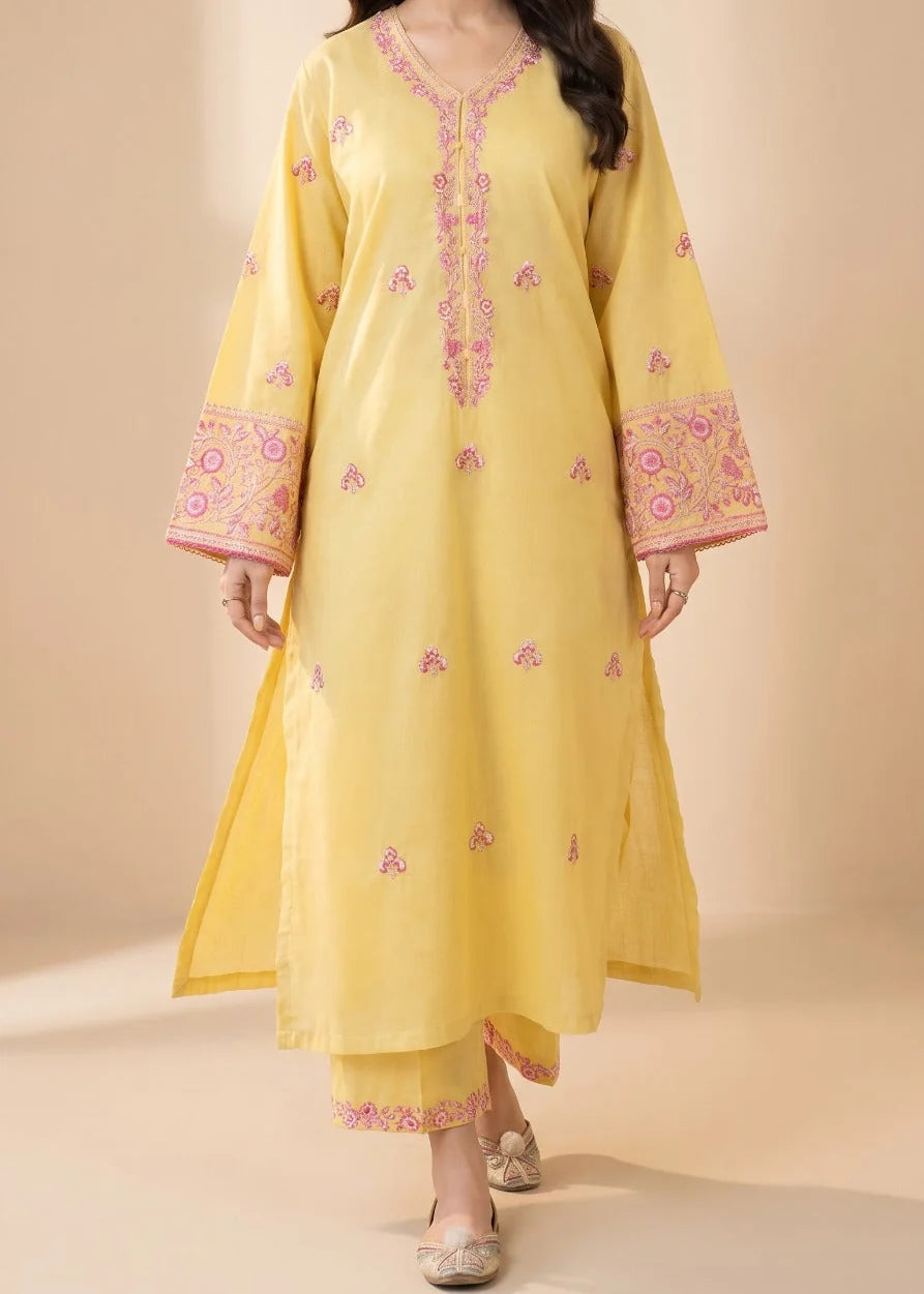 Grace Z-(W1078) - Stitched Embroidered 2pc Marina Dress.