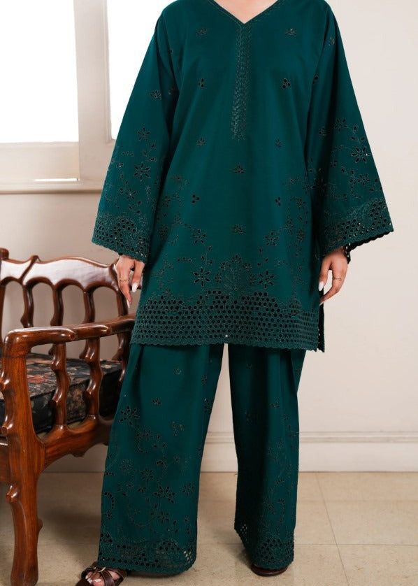 Grace W1030 - Embroidered CHIKANKARI 2pc Marina Dress.