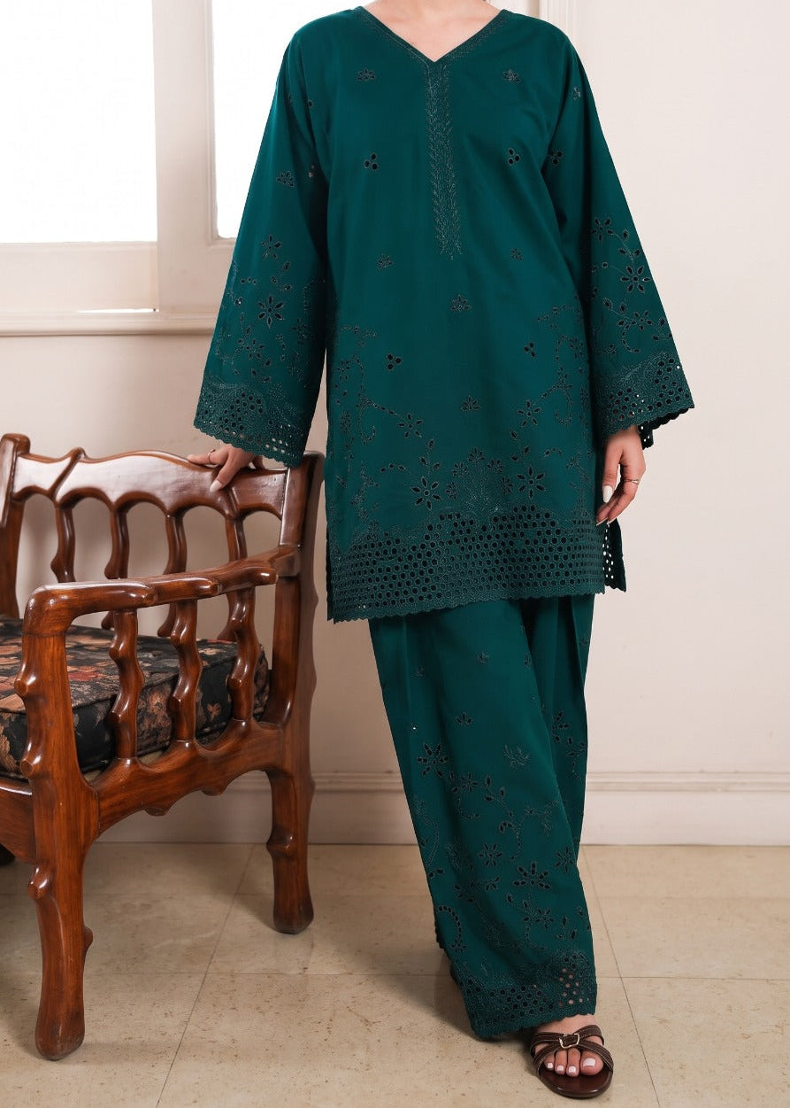 Grace W1030 - Embroidered CHIKANKARI 2pc Marina Dress.