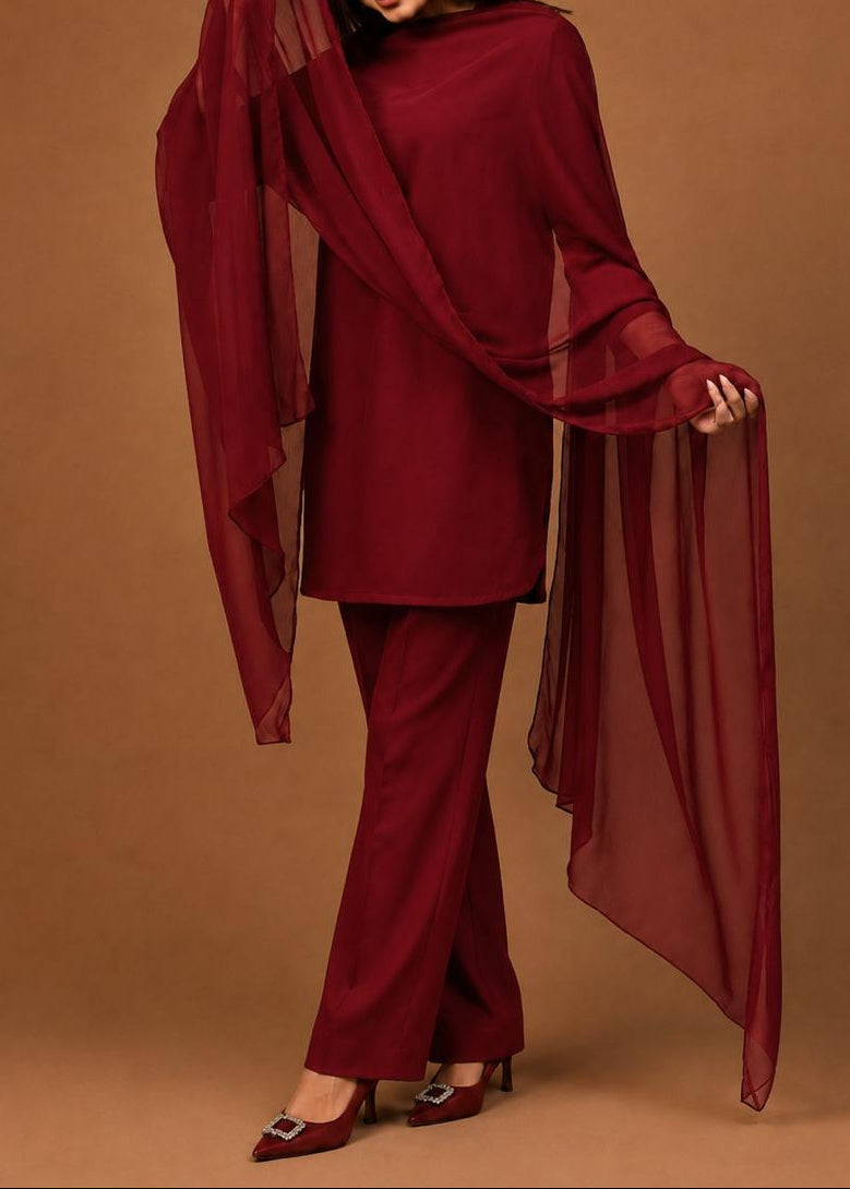 Grace T07- Plain Dyed Chiffon Dupatta.