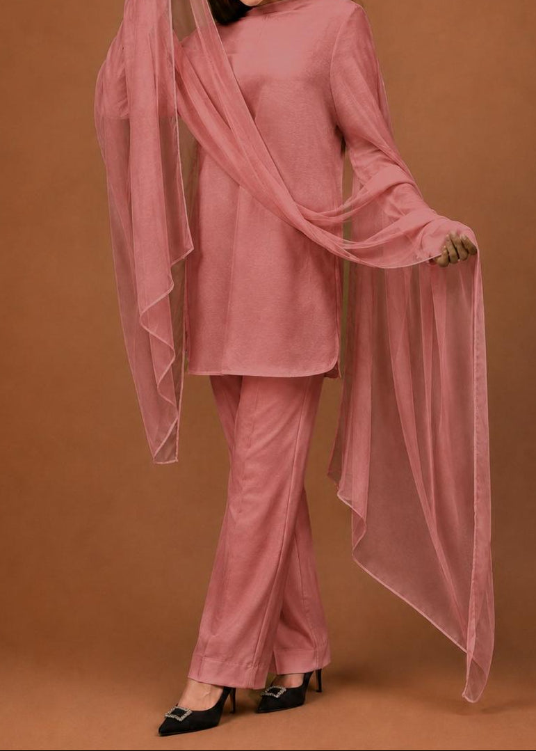 Grace T02- Plain Dyed Chiffon Dupatta.